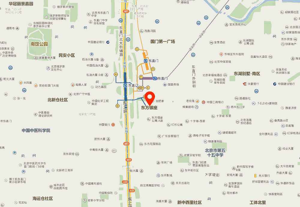 东方银座位置地图
